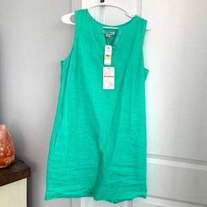 Tommy Bahama, Seaglass linen shift dress, size Medium.